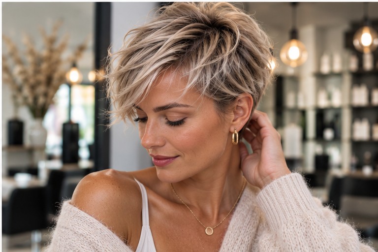Blonde Pixie — gestylt bei LUMÉA