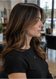 Caramel Highlights — gestylt bei LUMÉA